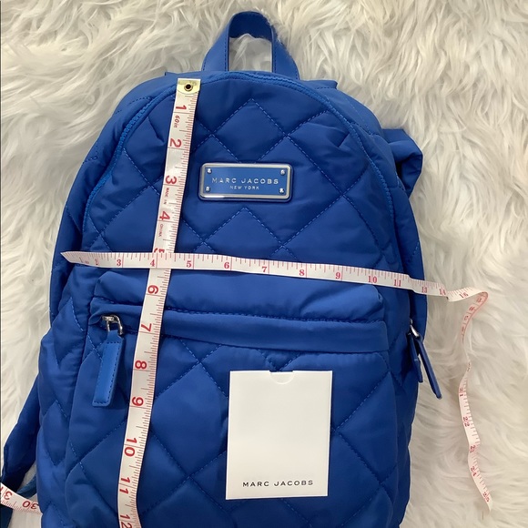 MARC JACOBS QUILTED MARINE BLUE NYLON BACKPACK - Picture 2 of 8